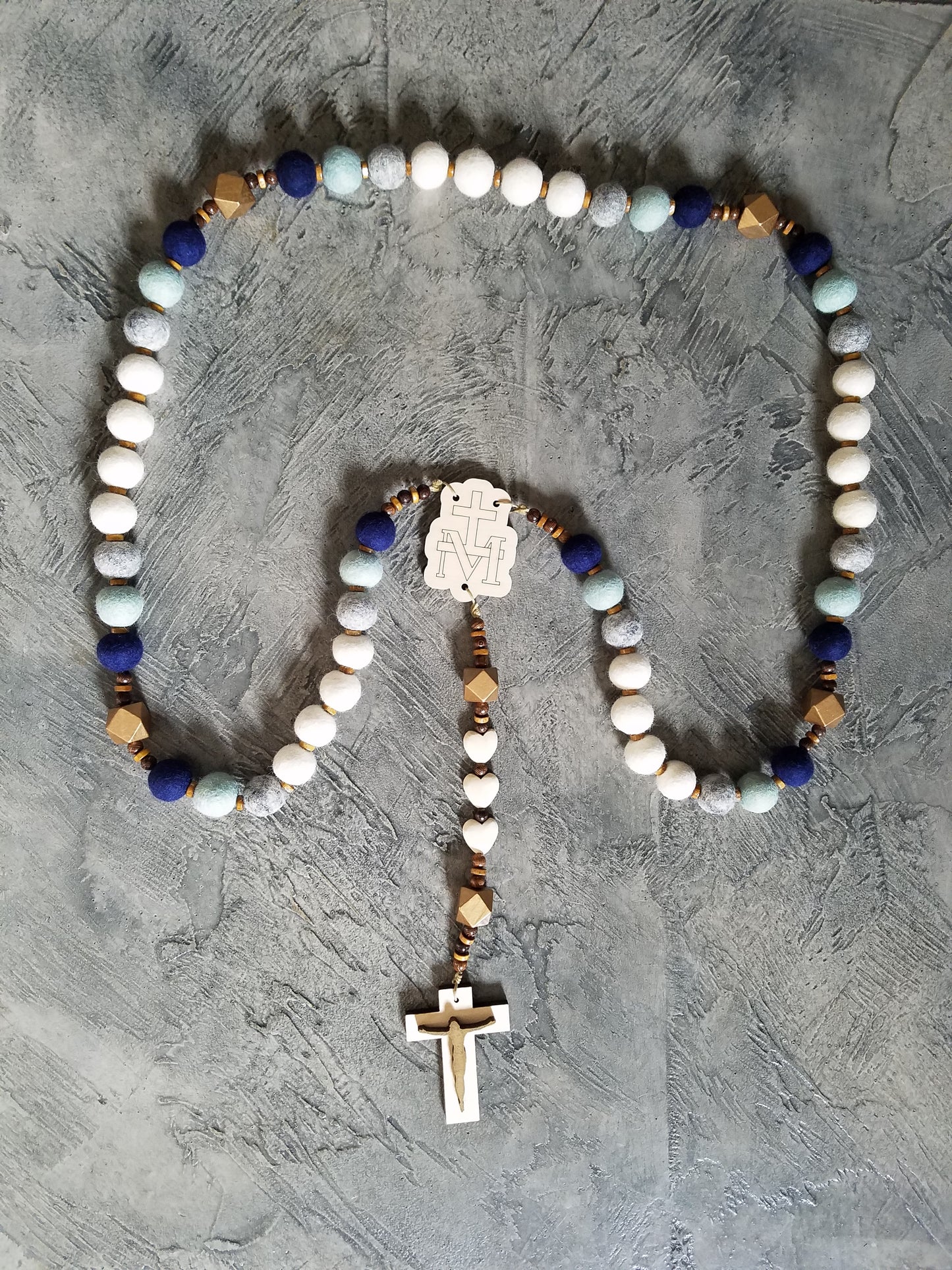 Felt Bead Wall Rosary