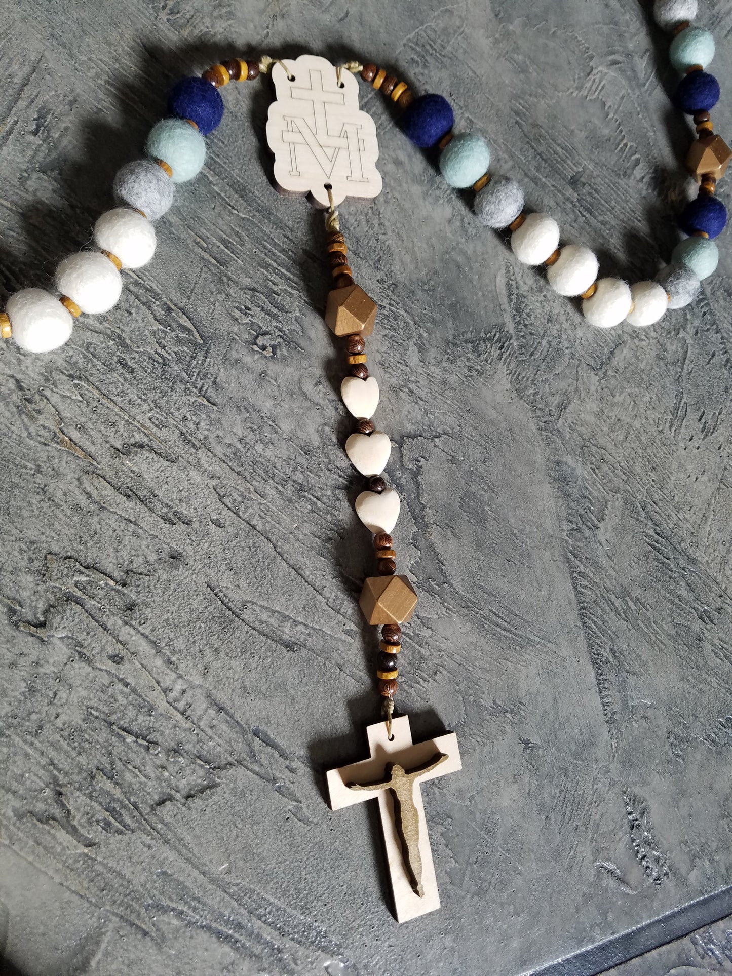 Felt Bead Wall Rosary