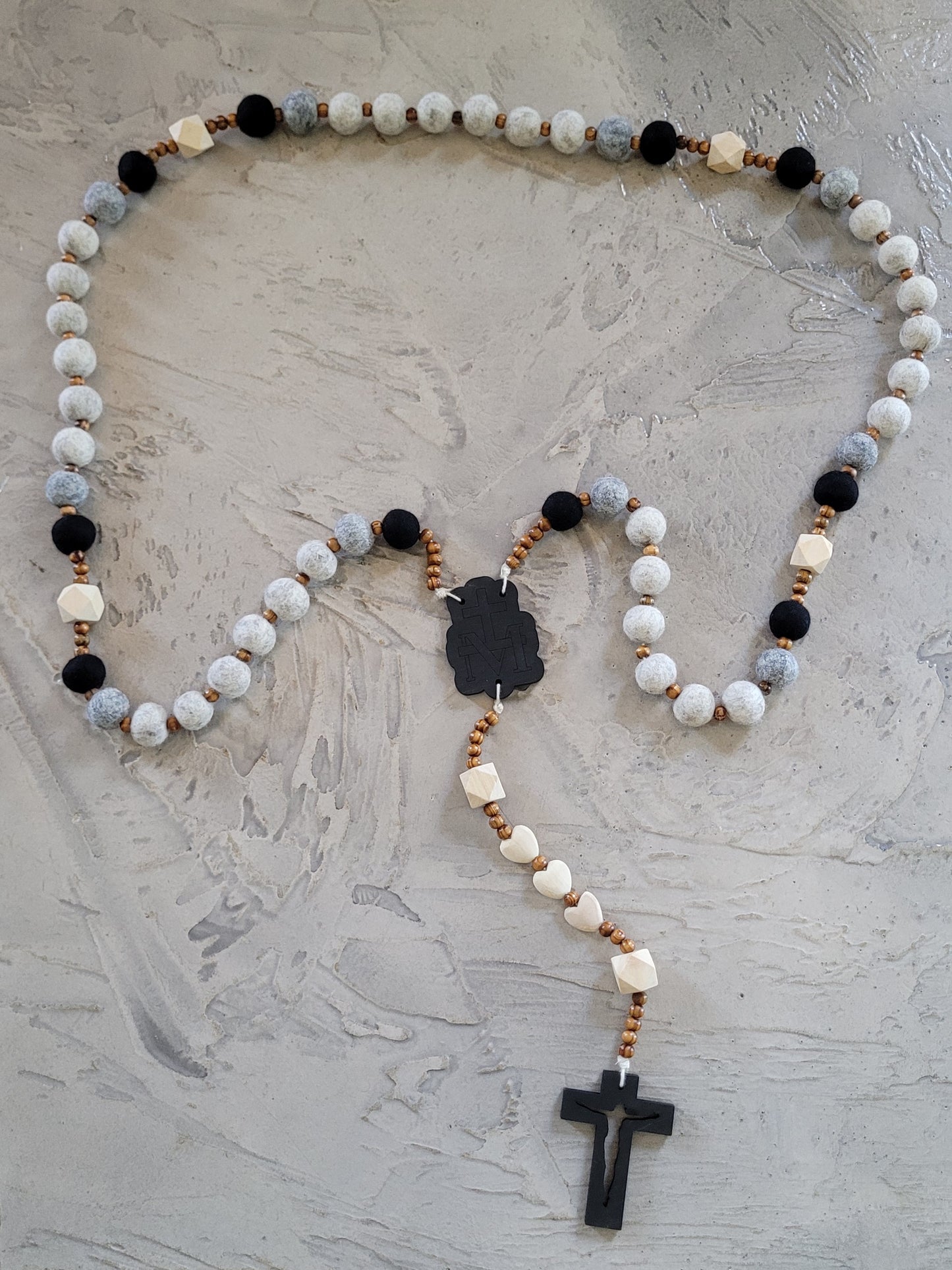 Felt Bead Wall Rosary