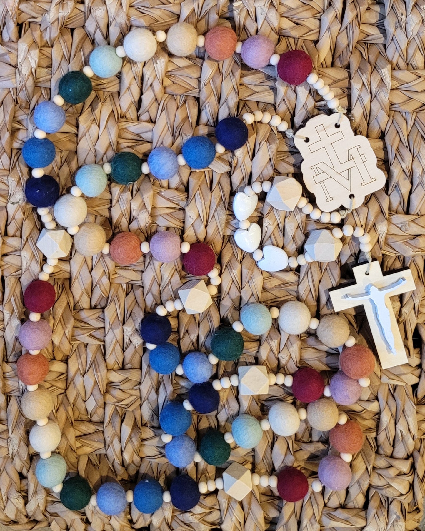 Felt Bead Wall Rosary