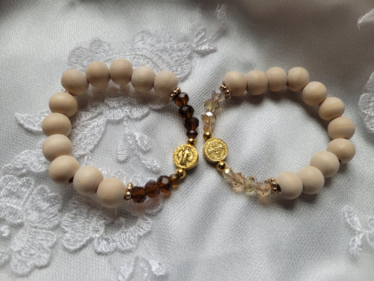 St. Benedict Aromatherapy/Diffuser Bracelets-CHILD (First Communicant) SIZED