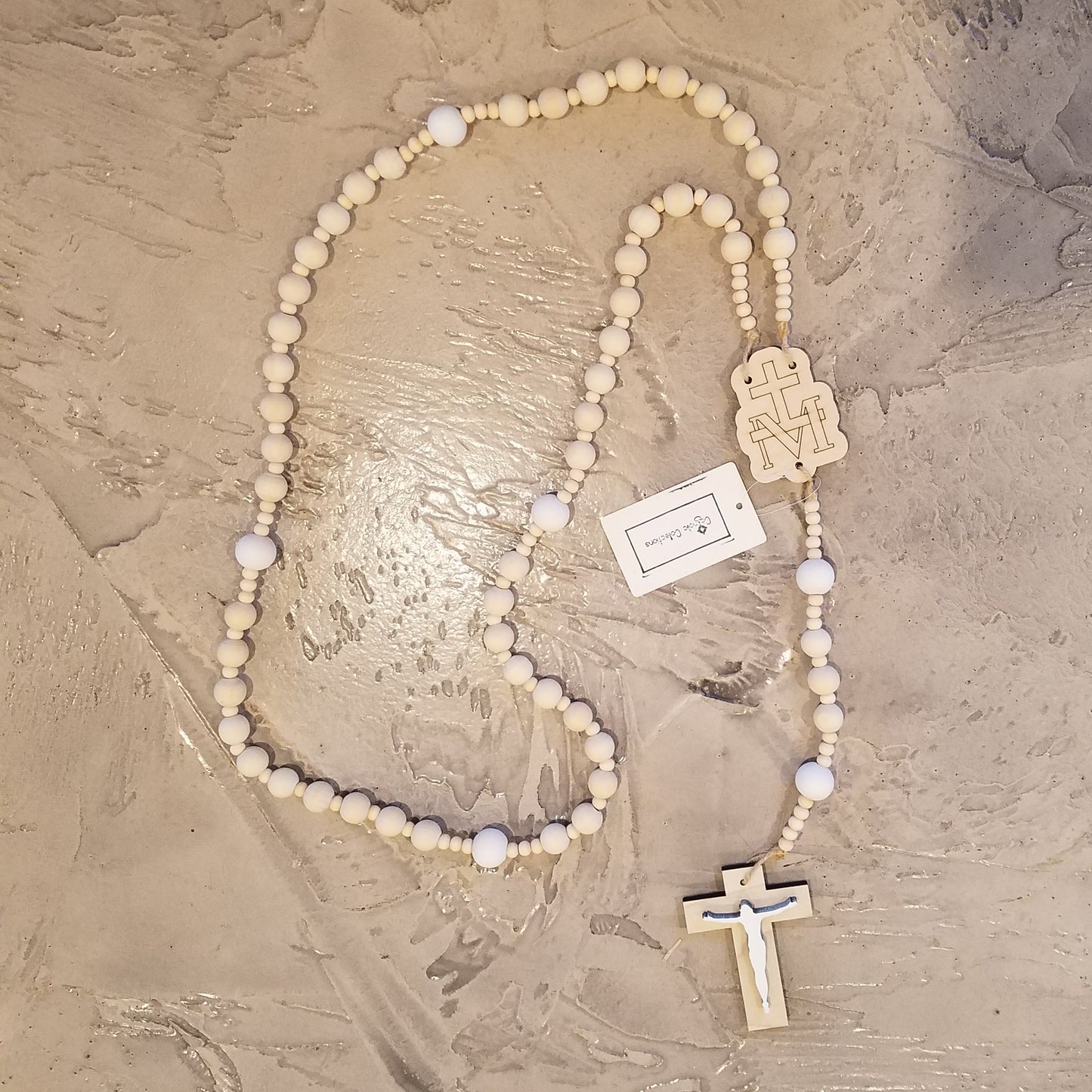 Wood Bead Wall Rosary