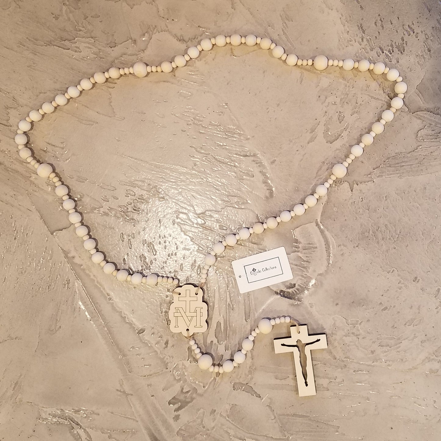 Wood Bead Wall Rosary